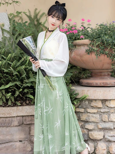 10 Gorgeous Green Hanfu Set for Summer 8