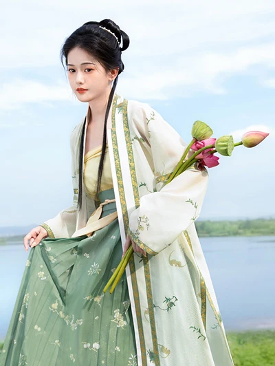 10 Gorgeous Green Hanfu Set for Summer 13