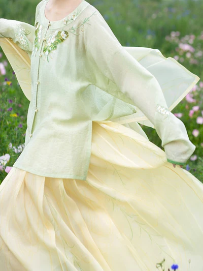 10 Gorgeous Green Hanfu Set for Summer 20
