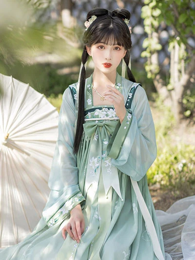 10 Gorgeous Green Hanfu Set for Summer 25