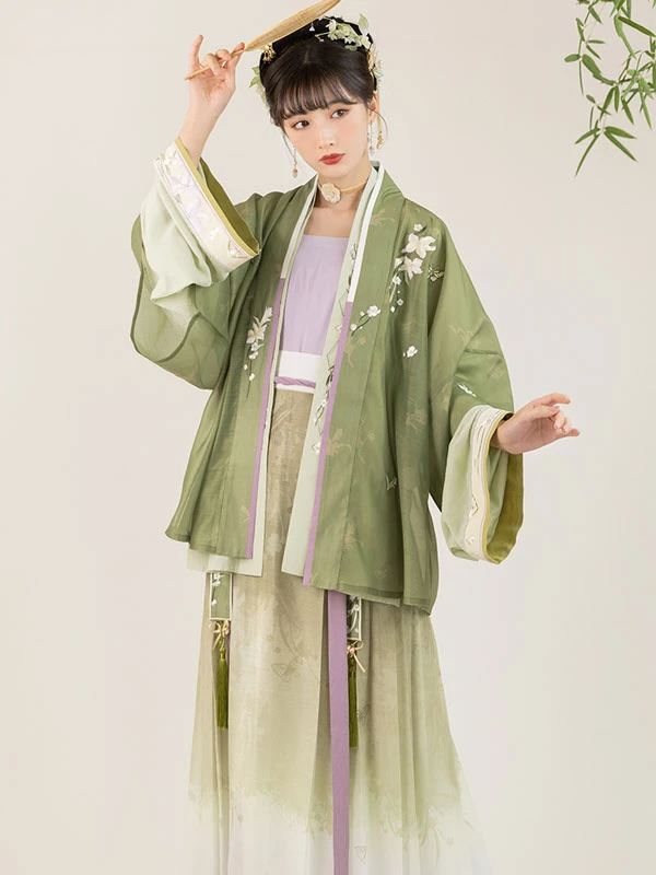 women's green hanfu dress