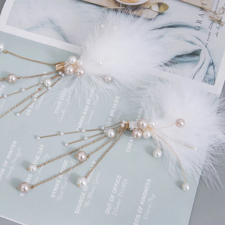 feather hairclip hanfu hair accessory