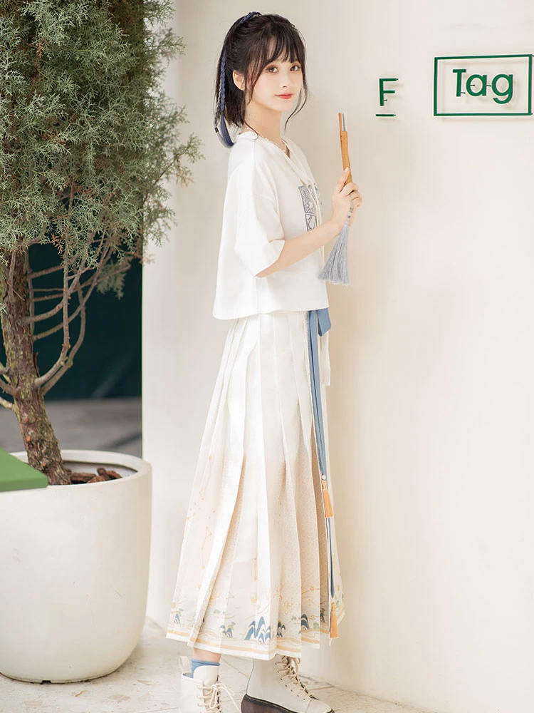 summer street mamian qun hanfu skirt