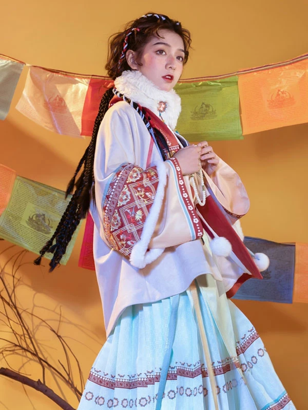 warm aoqun hanfu coat for women