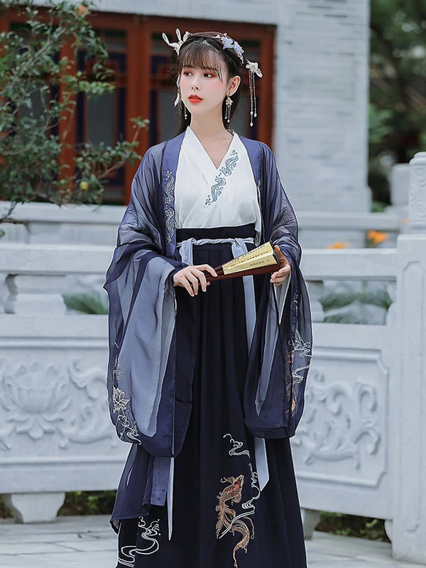 boost your confidence in top navy hanfu clothing