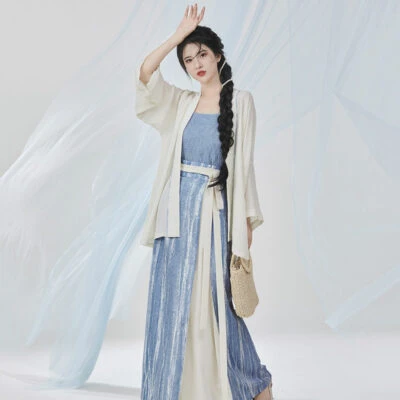 sea breeze casual blue hanfu dress