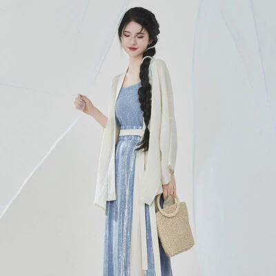 sea breeze casual blue hanfu dress