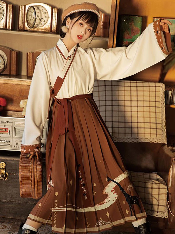 brown hanfu chocolate mocha dress