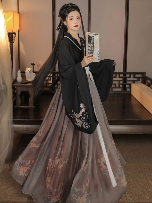 brown hanfu chocolate mocha dress