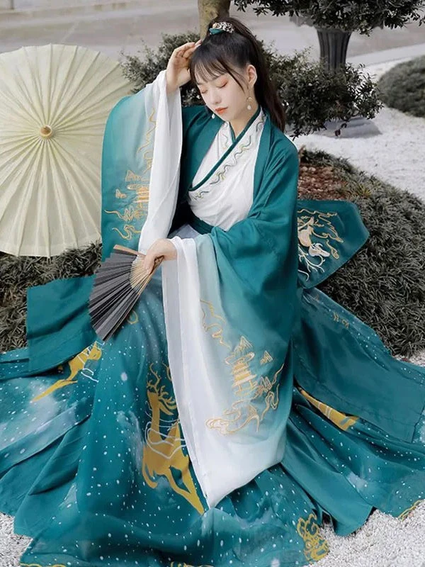 how to style long hanfu maxi dress