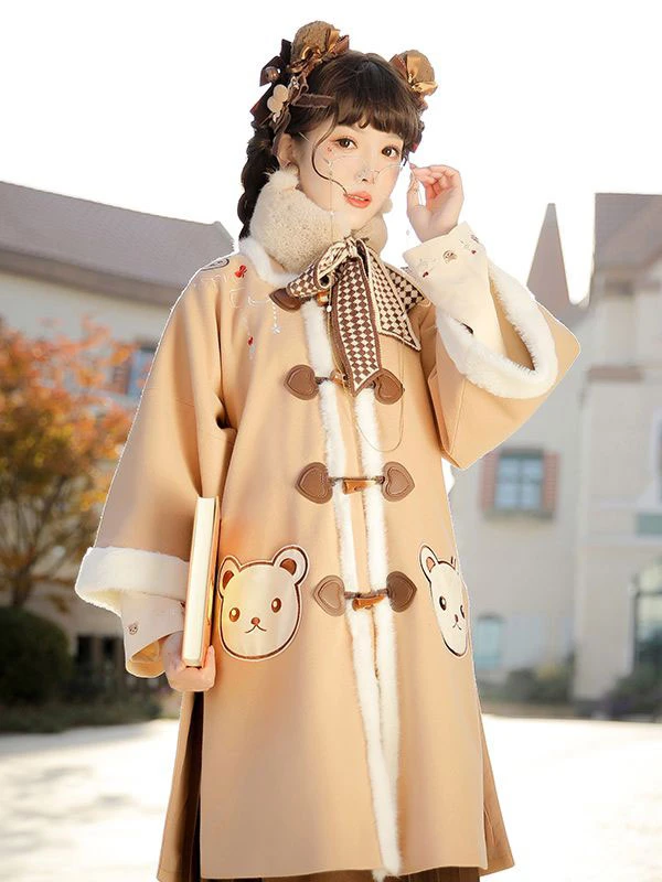 keep warm in cold days with wool hanfu