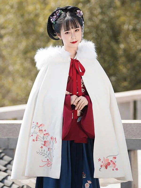 keep warm in cold days with wool hanfu
