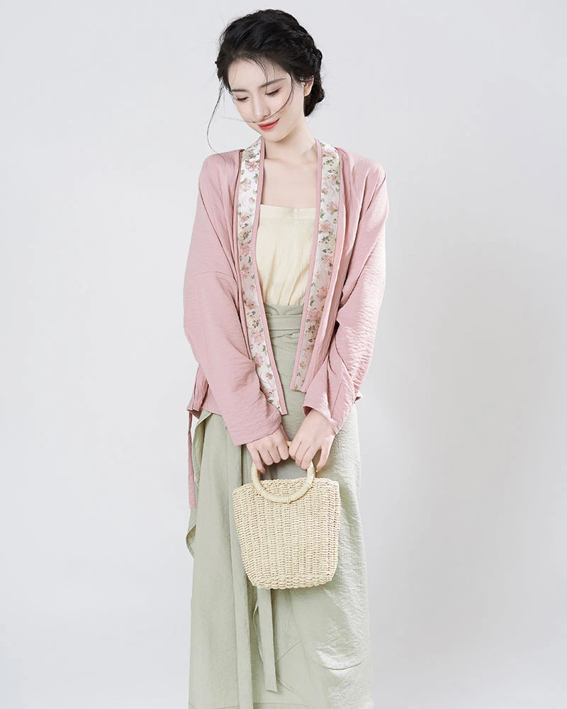 autumn lotus cotton hanfu dress