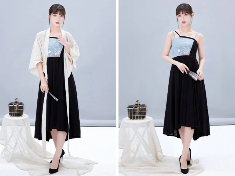 butterfly orchid casual hanfu for women