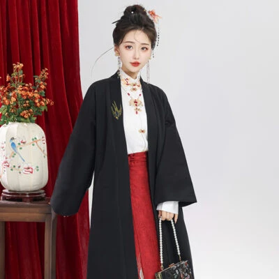 Winter Hanfu Coat Modern Song Warm Top for Women