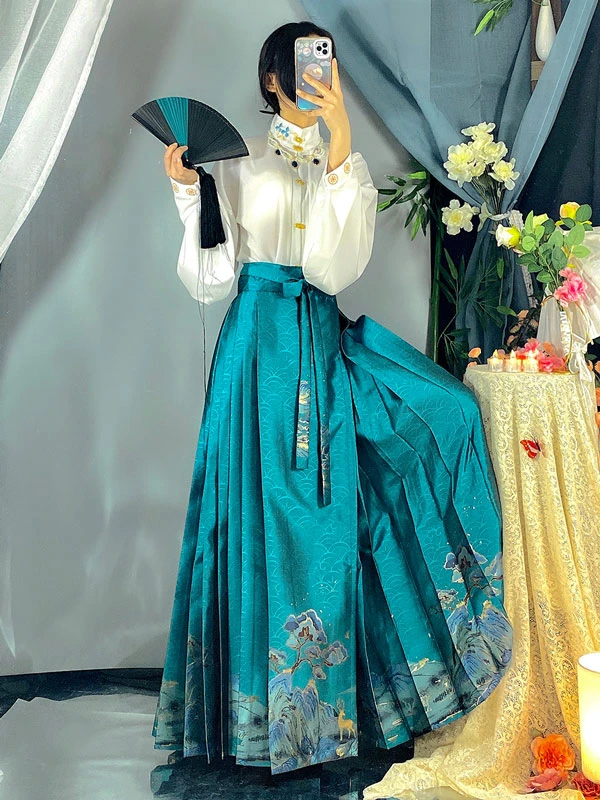 mamianqun hanfu horse face skirt for women