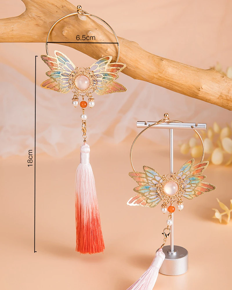butterfly ring hanfu accessory hair ornament