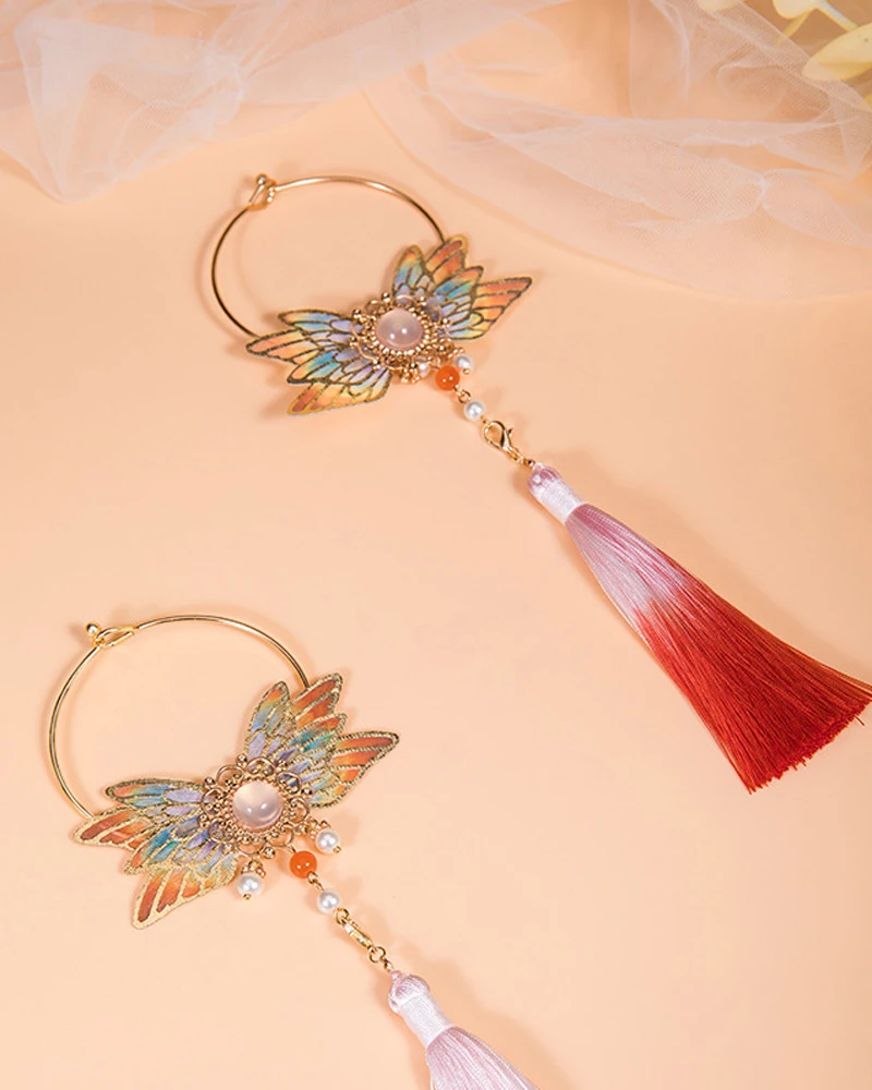 butterfly ring hanfu accessory hair ornament