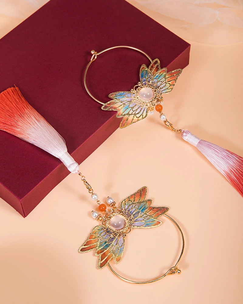 butterfly ring hanfu accessory hair ornament