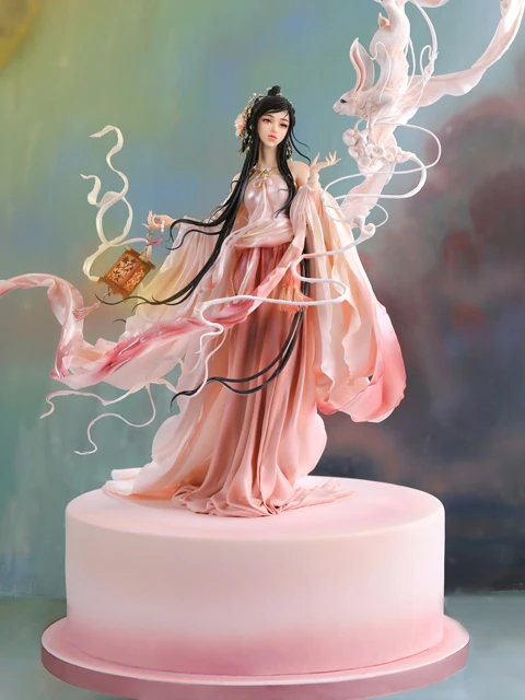 Creative Combination - Chinese Ancient Beauty and Hanfu in Fondant Cakes