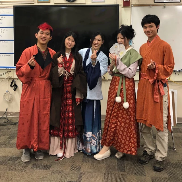 Hanfu Culture Class in California Local Chinese School, March 17