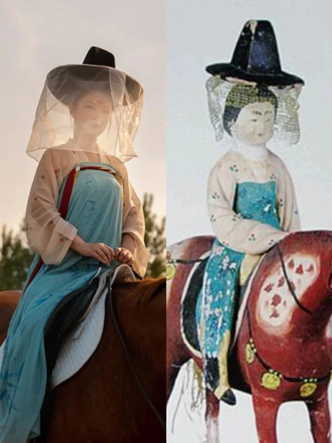 Rediscovering the Splendor of Tang Hanfu through Artifacts - Horse and Female Rider
