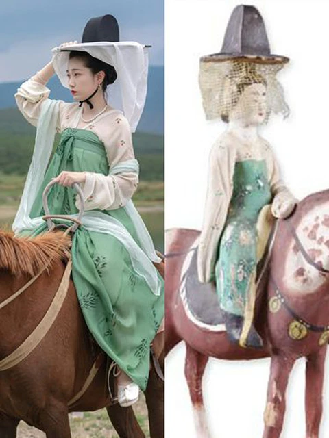 Rediscovering the Splendor of Tang Hanfu through Artifacts - Horse and Female Rider