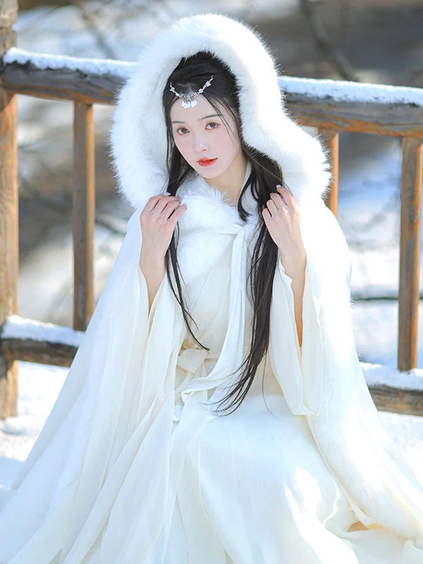 how to style a white hanfu dress