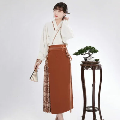 pine dye red black casual china hanfu