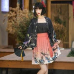 Women Modern Black Hanfu Short Dress for Summer