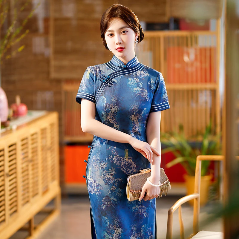 blue-banquet-Chinese-cheongsam-qipao-dress-01 blue banquet Chinese cheongsam qipao dress