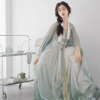 Ming Dynasty Summer Women's Hanfu Fresh Green Dress