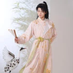 Round Neck Robe Summer Tang System Pink Hanfu