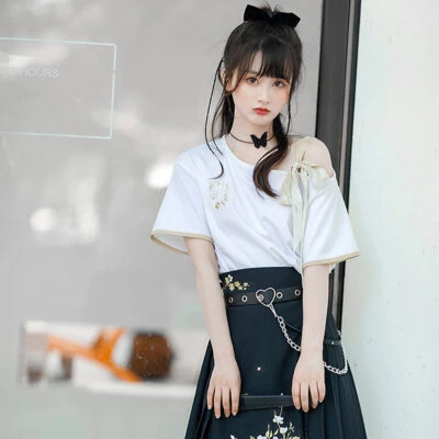 Summer Modern Hanfu Cool Girl Fresh Short Dress