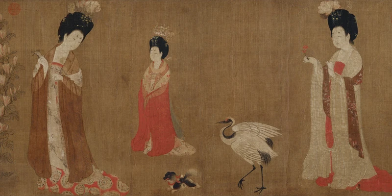 Unveiling Tang Dynasty Fashion Through Court Ladies Adorning Their Hair with Flowers