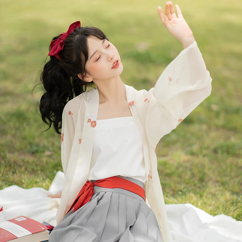 Summer Modern Song Dynasty Short Dress for Female