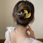 leaf hairclip casual hanfu accessories