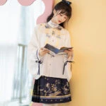 Fashion Hanfu Ming Dynasty Short Dress Cloudy Shoulder Women's Party Costumes