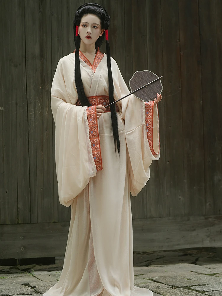 Han Dynasty Hanfu Robe Retro Zhiju Large Size Red Dresses