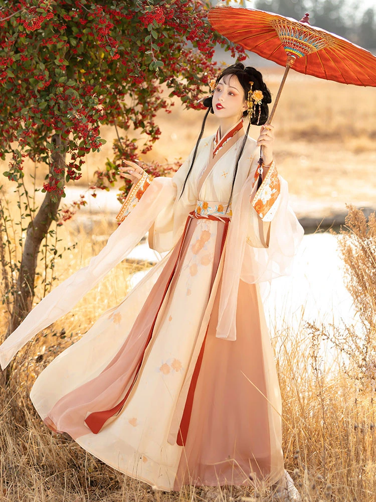 Women Wei Jin Qiyao Hanfu Autumn Casual Ruqun Dress