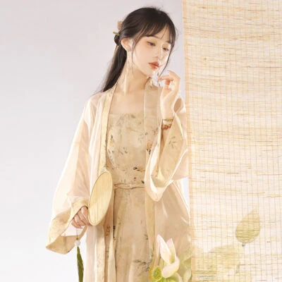 Song Dynasty Casual Hanfu Women Summer New Chinoiserie Style Long Shirt