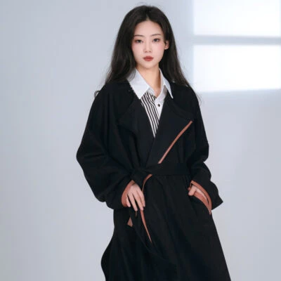 Winter Tang Style Round Collar Robe Modern Hanfu Improved Fashion Windbreaker