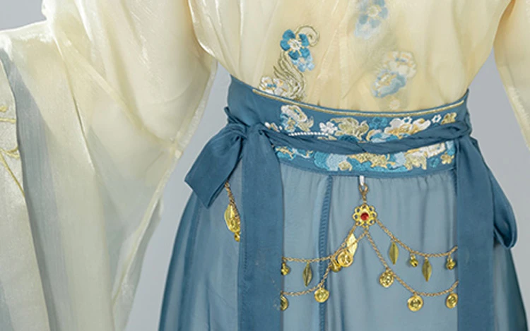 Wei Jin Hanfu Women's Qiyao Dress Wide Sleeve North and South Dynasty Set