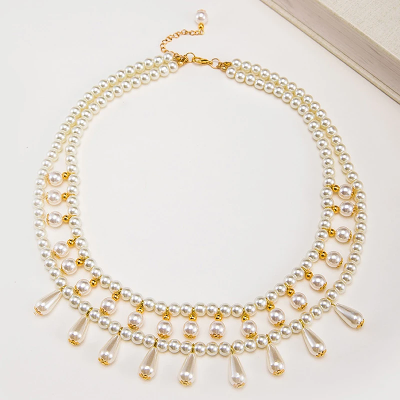 Pearl Necklace Female Ming Dynasty Yingluo Hanfu Qipao Accessories