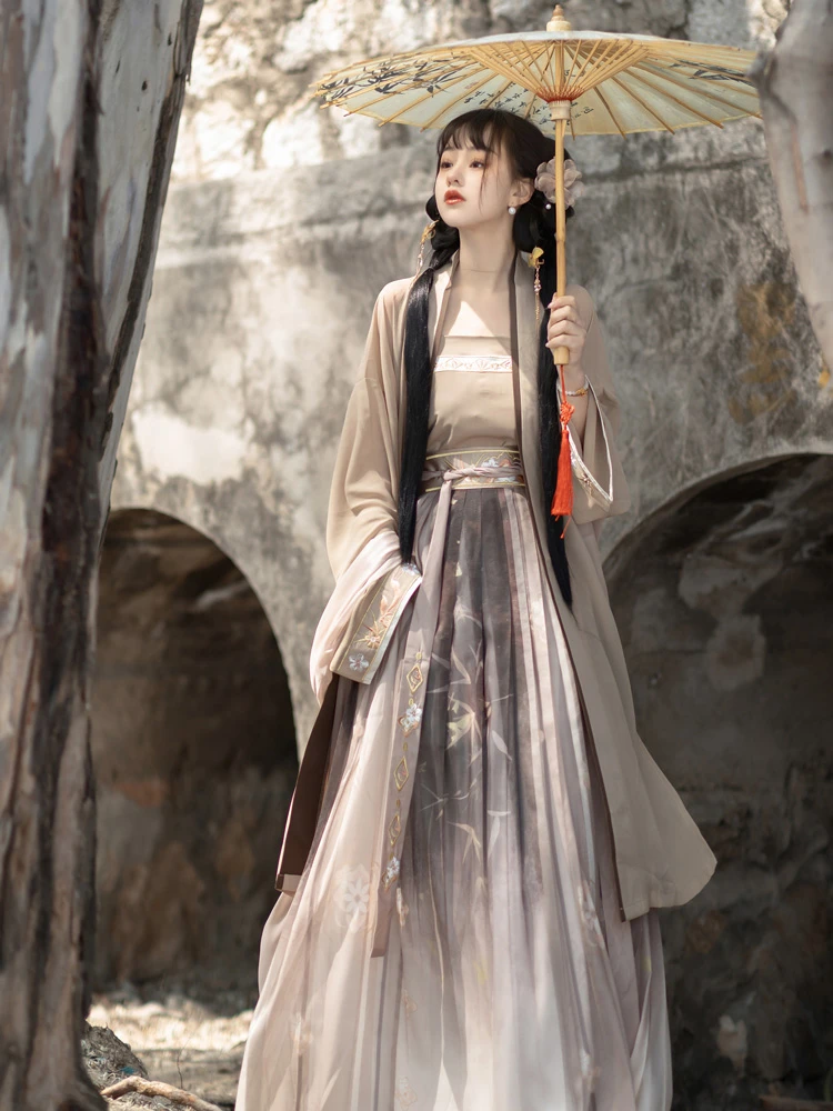 Song Dynasty Improved Qiyao Hanfu Daily Women Casual Suit