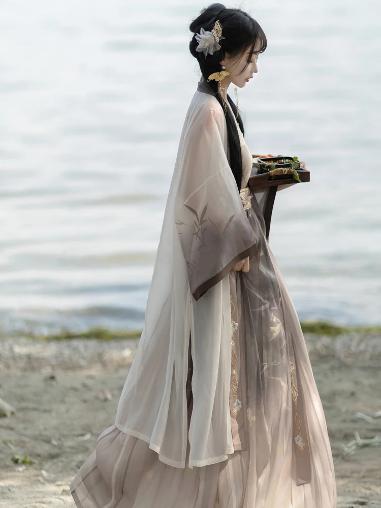 Song Dynasty Improved Qiyao Hanfu Daily Women Casual Suit