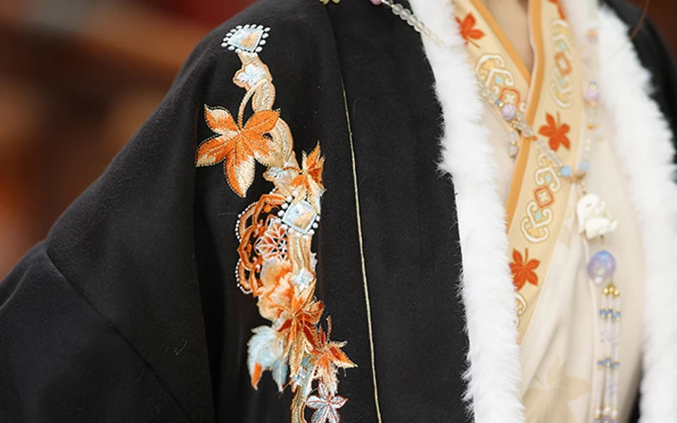 Winter Women Hanfu Song Style Long Coat Daily Suit