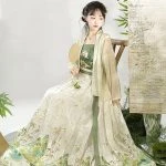 Summer Ming Dynasty Women Horse Face Dress Skirt Fresh Hanfu Series