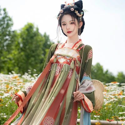 Summer Women Qixiong Ruqun Gorgeous Hanfu Skirt