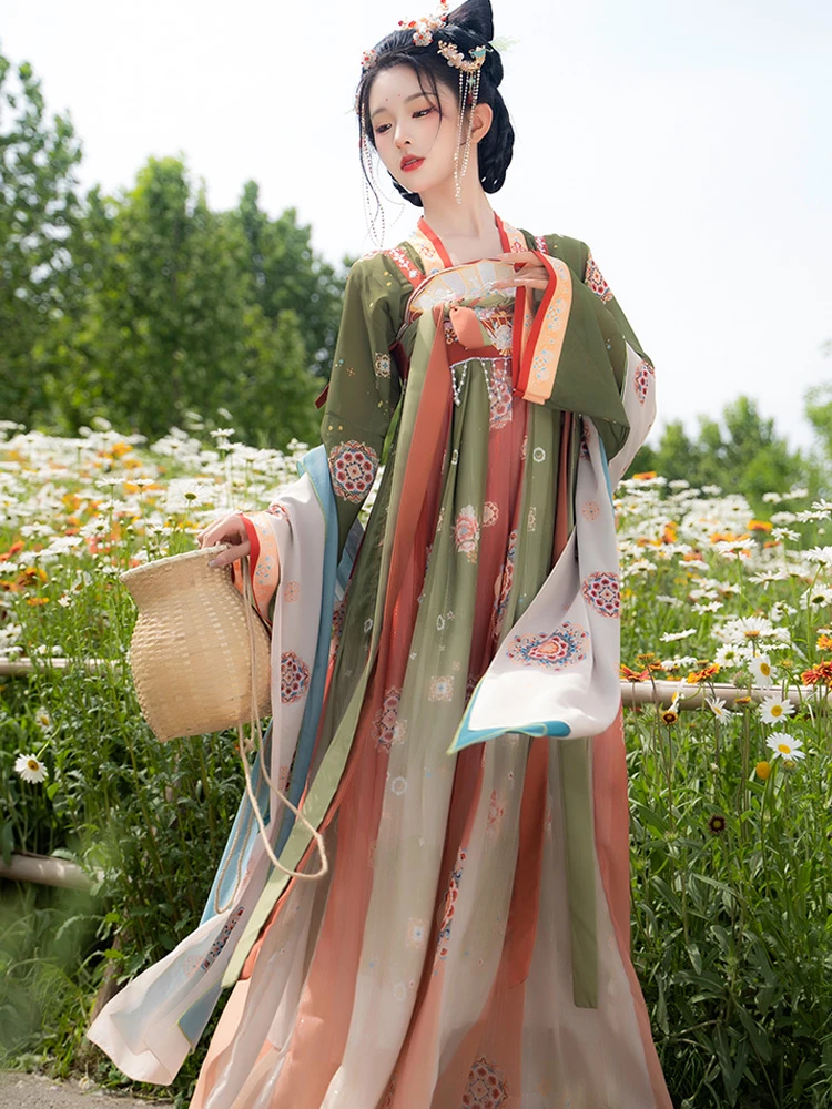 Summer Women Qixiong Ruqun Gorgeous Hanfu Skirt